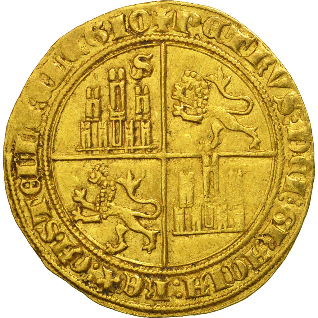 Espagne, Pierre Ier, Dobla de 35 maravedis, Seville, TTB+, Or