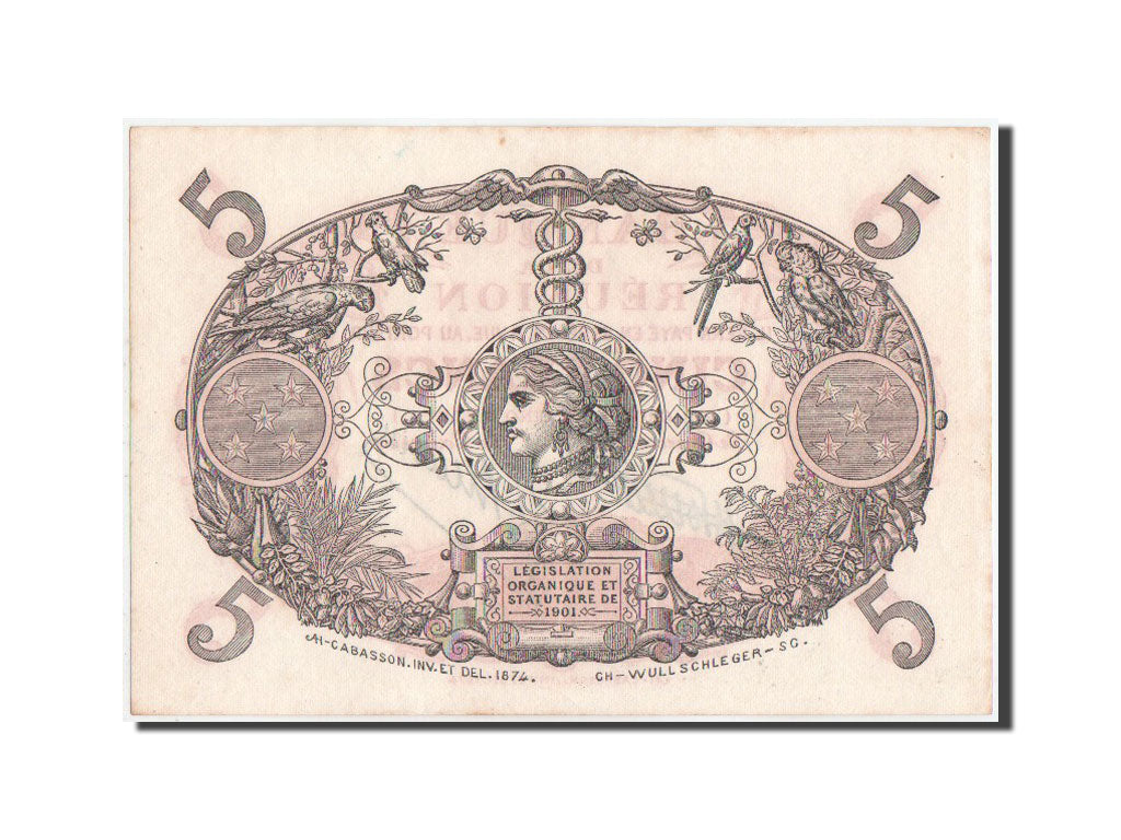 Banknote, Réunion, 5 Francs, 1938, KM:14, AU(50-53)