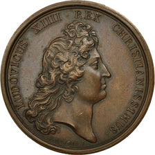 Francia, Medal, Port de Rochefort, Louis XIV, 1666, Mauger, EBC, Cobre, Divo:93