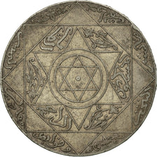 Moneda, Marruecos, 'Abd al-Aziz, 5 Dirhams, 1897, Berlin, MBC, Plata, KM:12.1