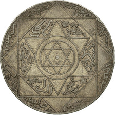 Monnaie, Maroc, 'Abd al-Aziz, 5 Dirhams, 1897, Berlin, TTB, Argent, KM:12.1