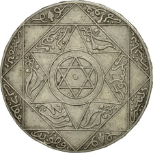 Coin, Morocco, 'Abd al-Aziz, 5 Dirhams, 1897, Paris, EF(40-45), Silver, KM:12.2