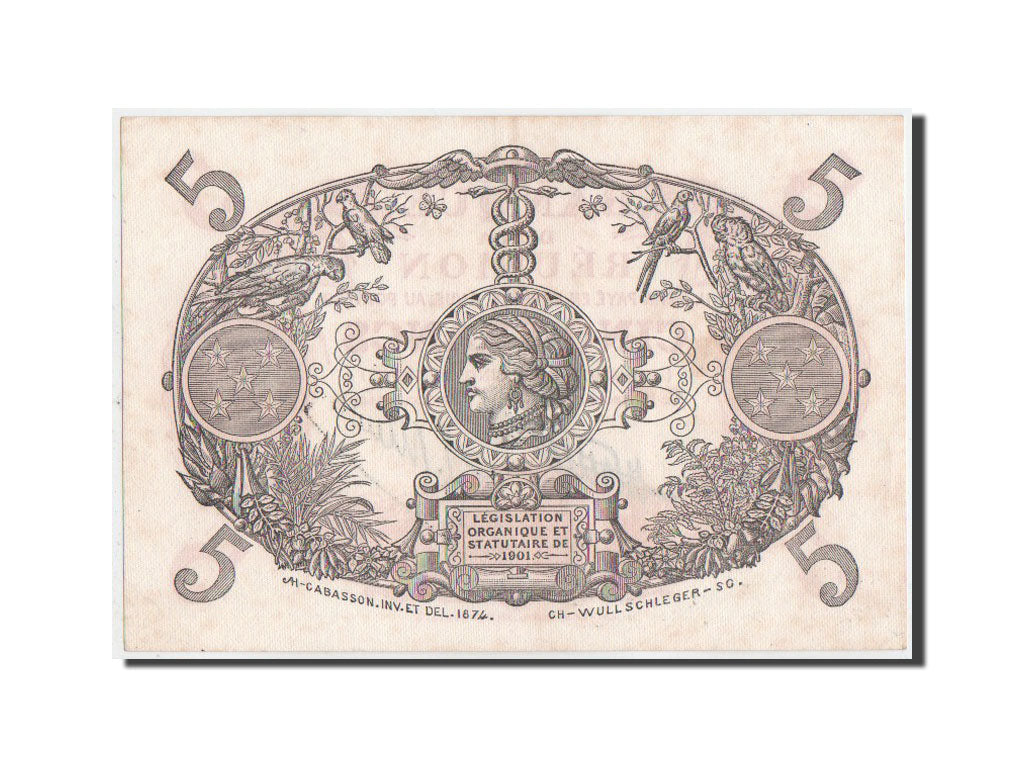 Banknote, Réunion, 5 Francs, 1938, KM:14, AU(55-58)