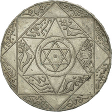 Münze, Marokko, 'Abd al-Aziz, 5 Dirhams, 1897, Paris, SS, Silber, KM:12.2