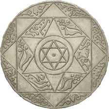 Coin, Morocco, 'Abd al-Aziz, 5 Dirhams, 1899, Paris, EF(40-45), Silver, KM:12.2