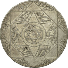 Coin, Morocco, 'Abd al-Aziz, 5 Dirhams, 1899, Paris, EF(40-45), Silver, KM:12.2