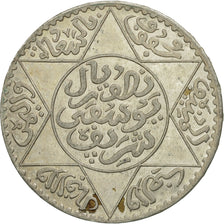 Coin, Morocco, Yusuf, 1/2 Rial, 5 Dirhams, 1917, bi-Bariz, Paris, AU(55-58)