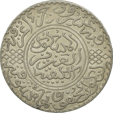 Maroc, 'Abd al-Aziz, Rial, 10 Dirhams, 1902, London, TTB+, Argent, KM:22.1