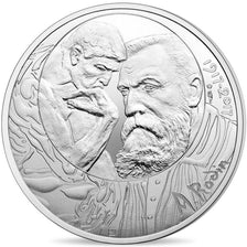 Munten, Frankrijk, Parijse munten, 10 Euro, Auguste Rodin, 2017, FDC, Zilver