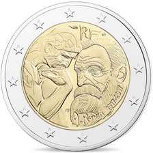 Moneda, Francia, Monnaie de Paris, 2 Euro, Auguste Rodin, 2017, FDC, Bimetálico