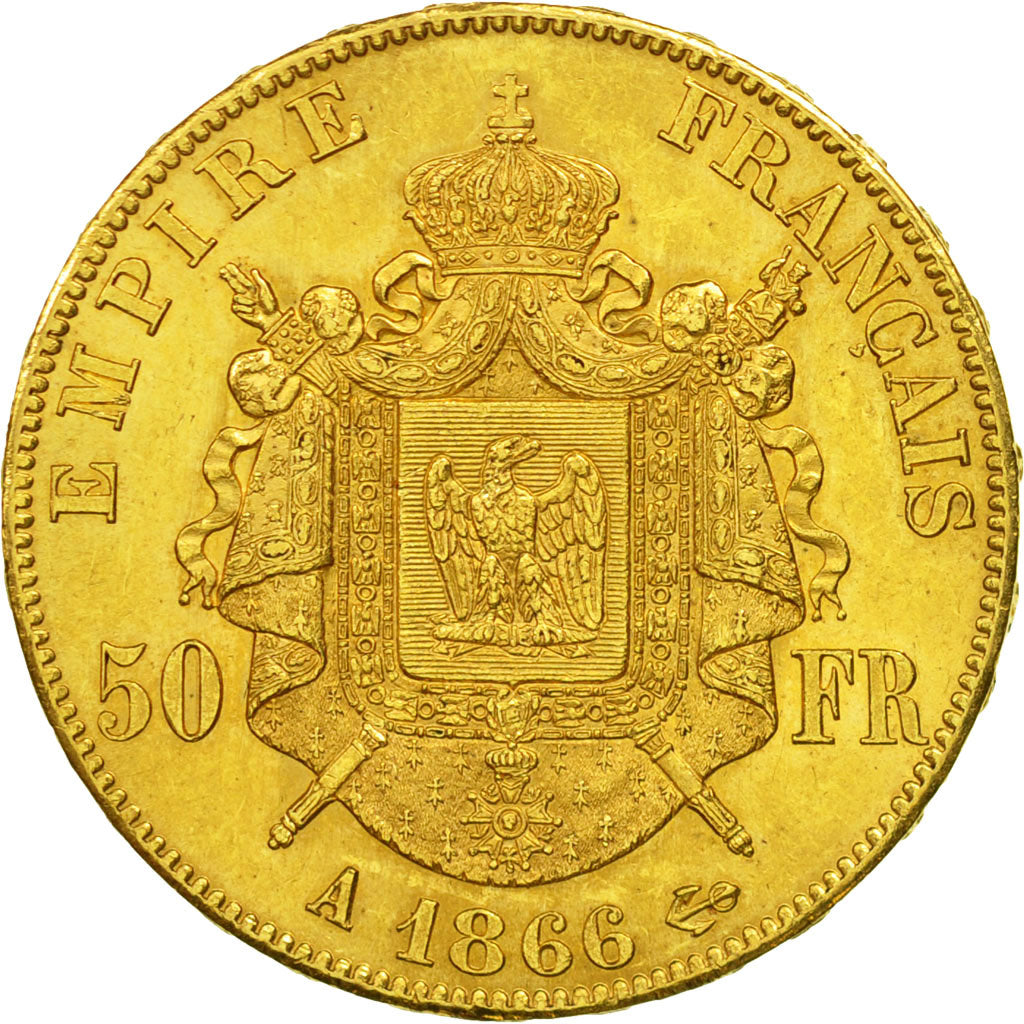 Monnaie, France, Napoleon III, Napoléon III, 50 Francs, 1866, Paris, SUP+, Or