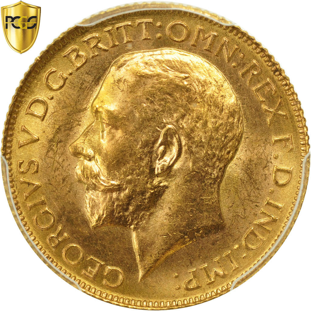 Coin, Great Britain, George V, Sovereign, 1925, PCGS, MS63, MS(63), Gold
