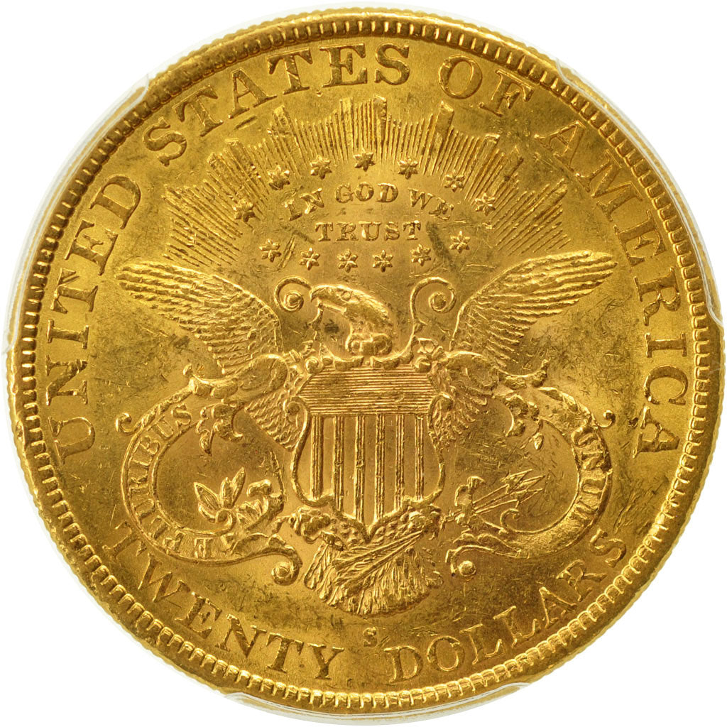 États-Unis, Liberty Head, $20, Double Eagle, 1891, San Francisco, PCGS AU58