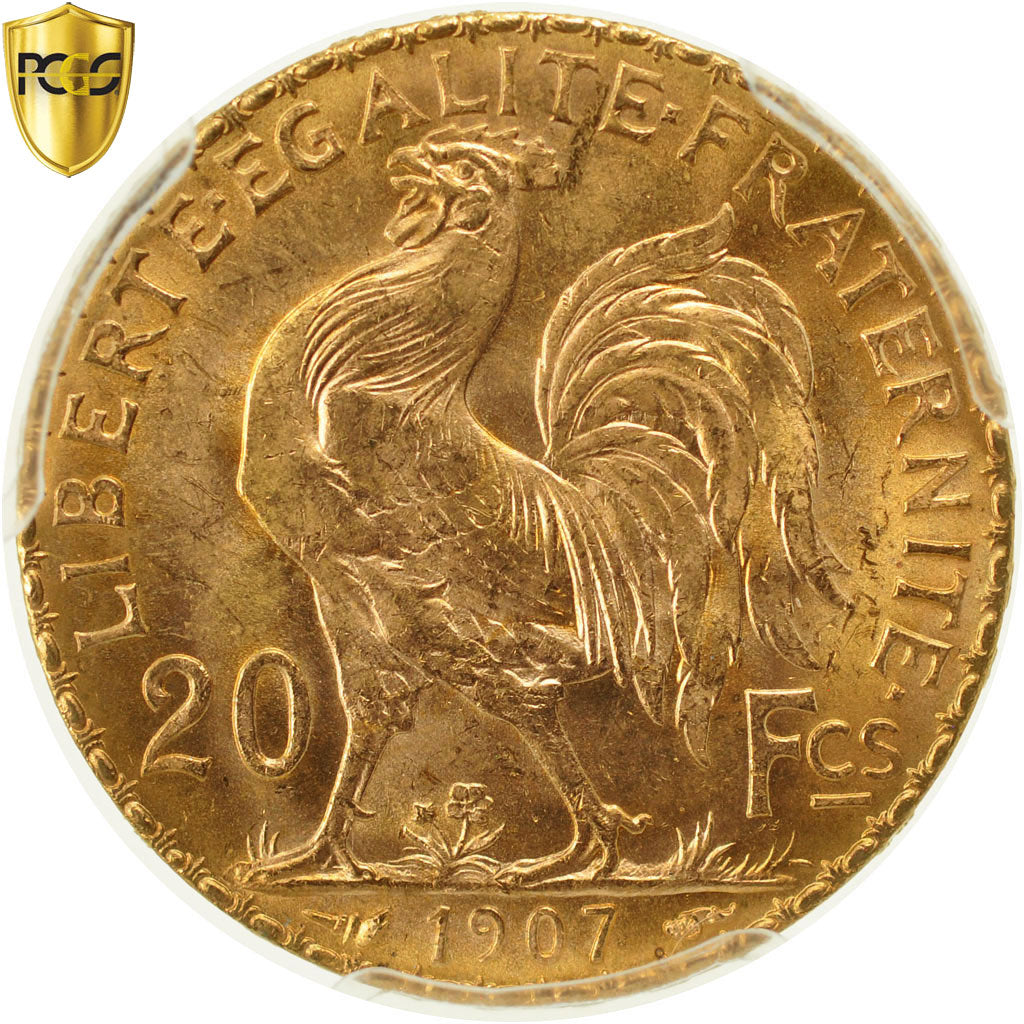 Monnaie, France, Marianne, 20 Francs, 1907, Paris, PCGS, MS65, FDC, Or, KM:857