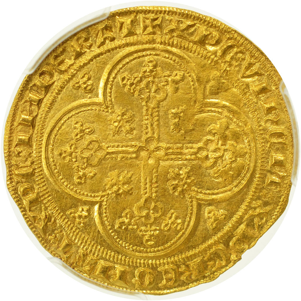 France, Philippe VI, Ecu d'or à la chaise, 1328-1350, PCGS, MS63, Duplessy:249A