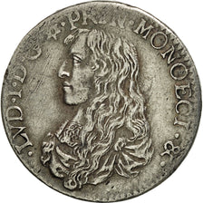 Monnaie, Monaco, Louis I, 5 Sols, 1/12 Ecu, 1665, TTB, Argent, KM:40