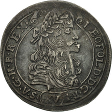 Hungary, Leopold I, 15 Krajczar, 1678, EF(40-45), Silver, KM:175