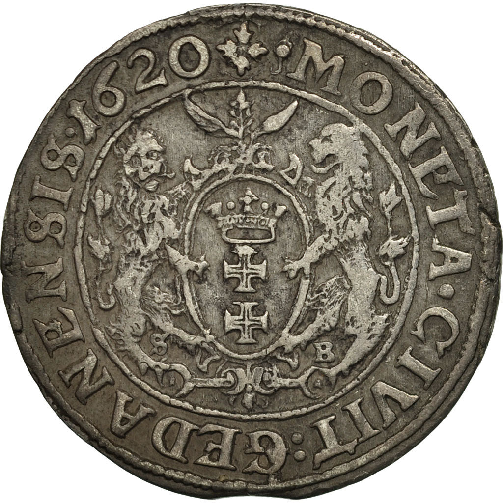 Coin, DANZIG, Ort, 1/4 Thaler - 10 Groszy, 1620, EF(40-45), Silver, KM:14