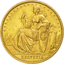Schweiz, 20 Francs, 1873, Brussels, VZ+, Gold, KM:Pn24