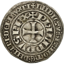 France, Philippe IV, Gros Tournois au lis, EF(40-45), Silver, Duplessy:217