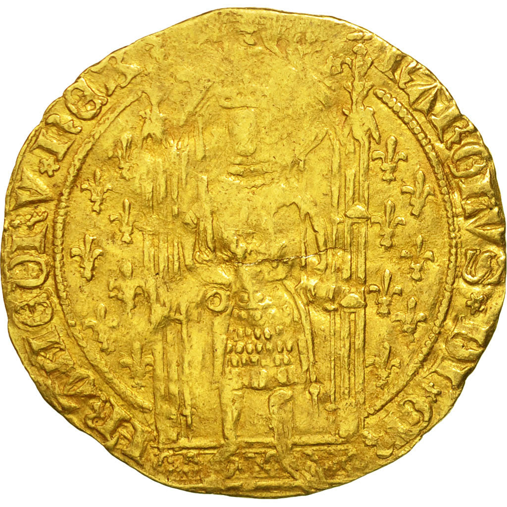 Munten, Frankrijk, Karel V, Franc à pied, ZG+, Goud, Duplessy:360