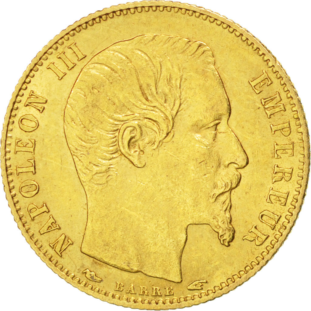 France, Napoleon III, 5 Francs, 1854, Paris, AU(50-53), Gold, KM:783