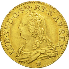 France, Louis XV, Louis d'or aux lunettes, 1726, Lyon, EF(40-45), Gold, KM:489.6