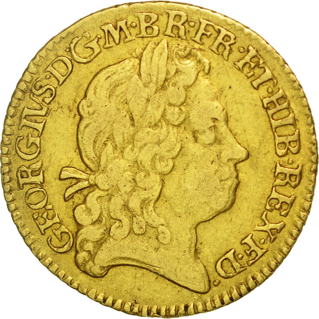 Monnaie, Grande-Bretagne, George I, 1/2 Guinea, 1719, TB+, Or, KM:541.1