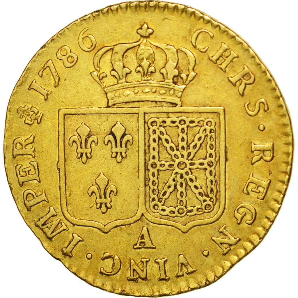 Münze, Frankreich, Louis XVI, Louis d'or à la tête nue, Louis d'Or, 1786
