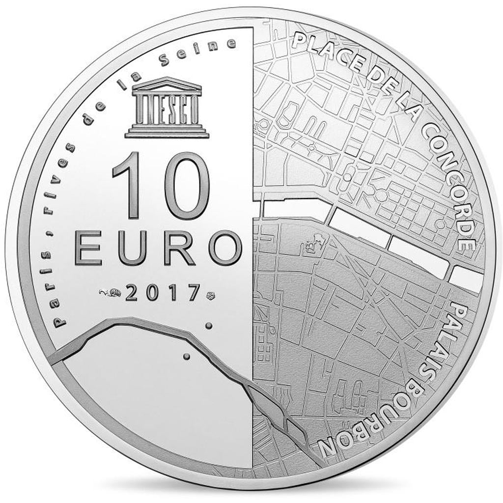 Coin, France, Monnaie de Paris, 10 Euro, UNESCO, 2017, MS(65-70), Silver