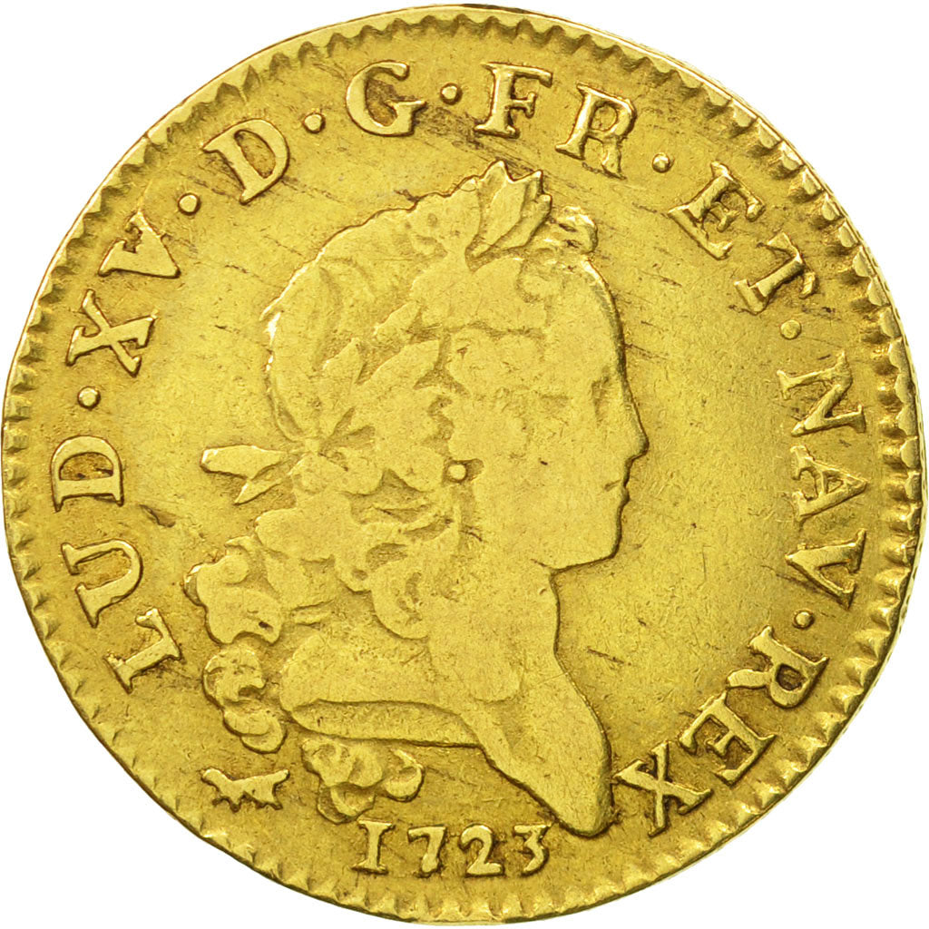 Moneta, Francia, Louis XV, Louis d'or Mirliton, palmes courtes, Louis d'Or