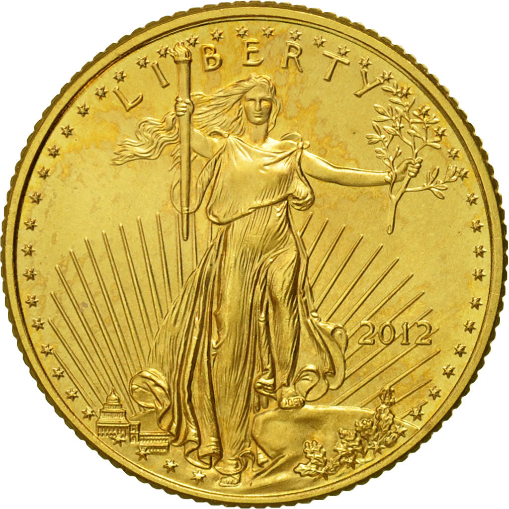 United States, $5, 2012, U.S. Mint, West Point, MS(63), Gold, KM:216