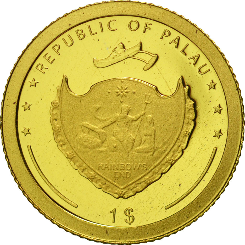 Palau, Christophe Colomb, Dollar, 2006, MS(65-70), Gold