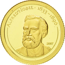 Münze, Mongolei, Alfred Nobel, 500 Tugrik, 2007, STGL, Gold
