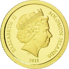 Moneta, Isole Salomone, Elizabeth II, 5 Dollars, 2011, B.H. Mayer, FDC, Oro