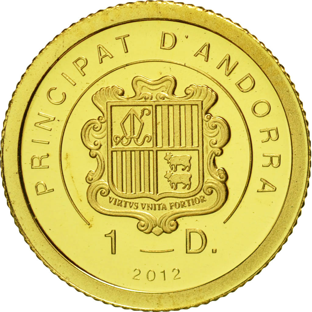 Andorra, Jeanne d'Arc, Diner, 2012, MS(65-70), Gold