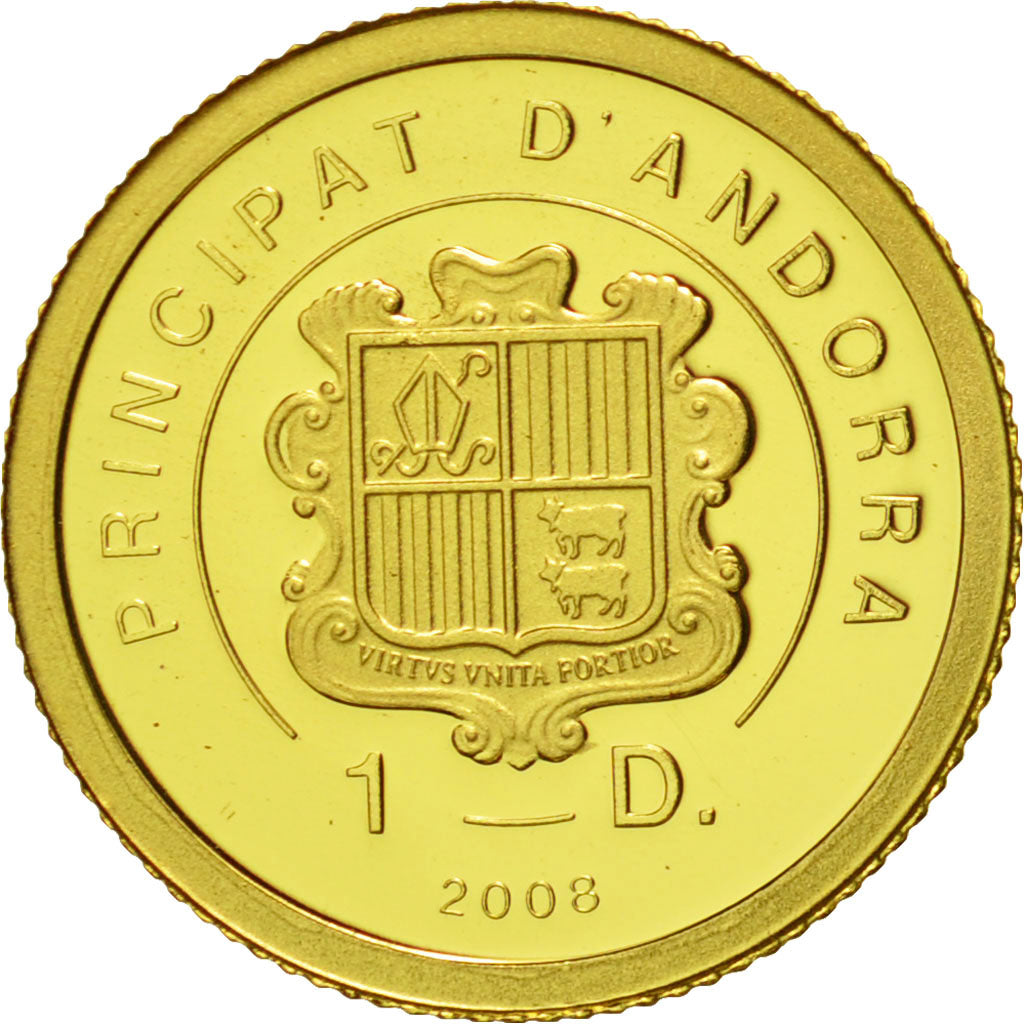 Andorra, Vénus de Milo, Diner, 2008, FDC, Oro