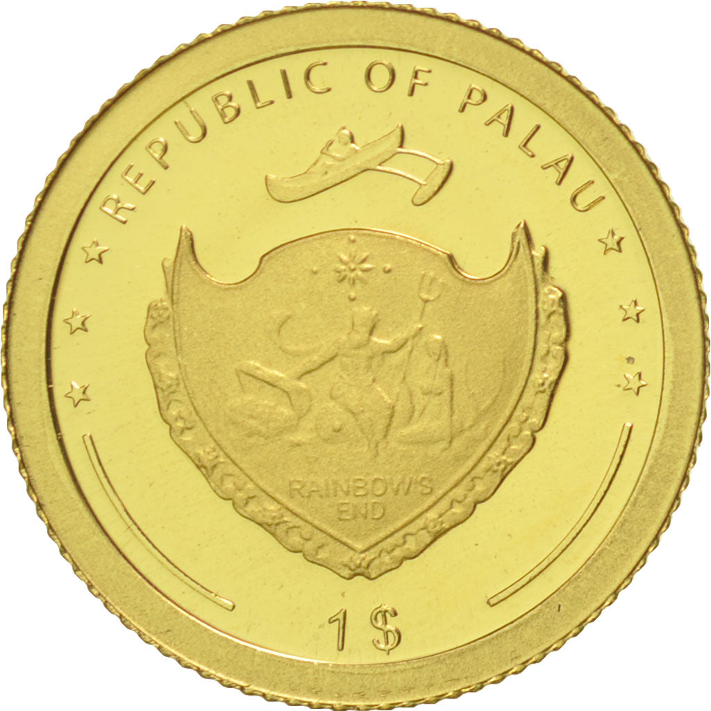 Palau, Hercule, Dollar, 2009, MS(65-70), Gold