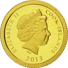Munten, Cookeilanden, Vincent Van Gogh, 5 Dollars, 2013, FDC, Goud