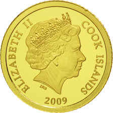 Munten, Cookeilanden, Elizabeth II, 5 Dollars, 2009, Valcambi, FDC, Goud