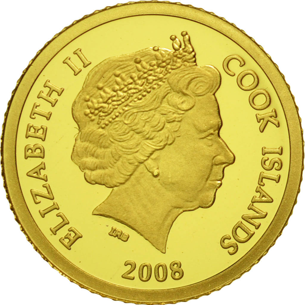 Coin, Cook Islands, Elizabeth II, 5 Dollars, 2008, Valcambi, MS(65-70), Gold