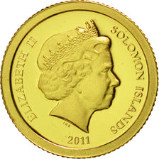 Salomonen, Elizabeth II, 5 Dollars, 2011, B.H. Mayer, STGL, Gold, KM:192