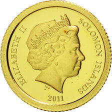 Solomon Islands, Elizabeth II, 5 Dollars, 2011, B.H. Mayer, MS(65-70), Gold