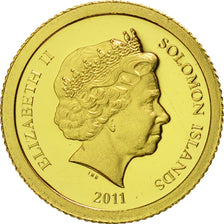 Monnaie, Îles Salomon, Elizabeth II, 5 Dollars, 2011, B.H. Mayer, FDC, Or