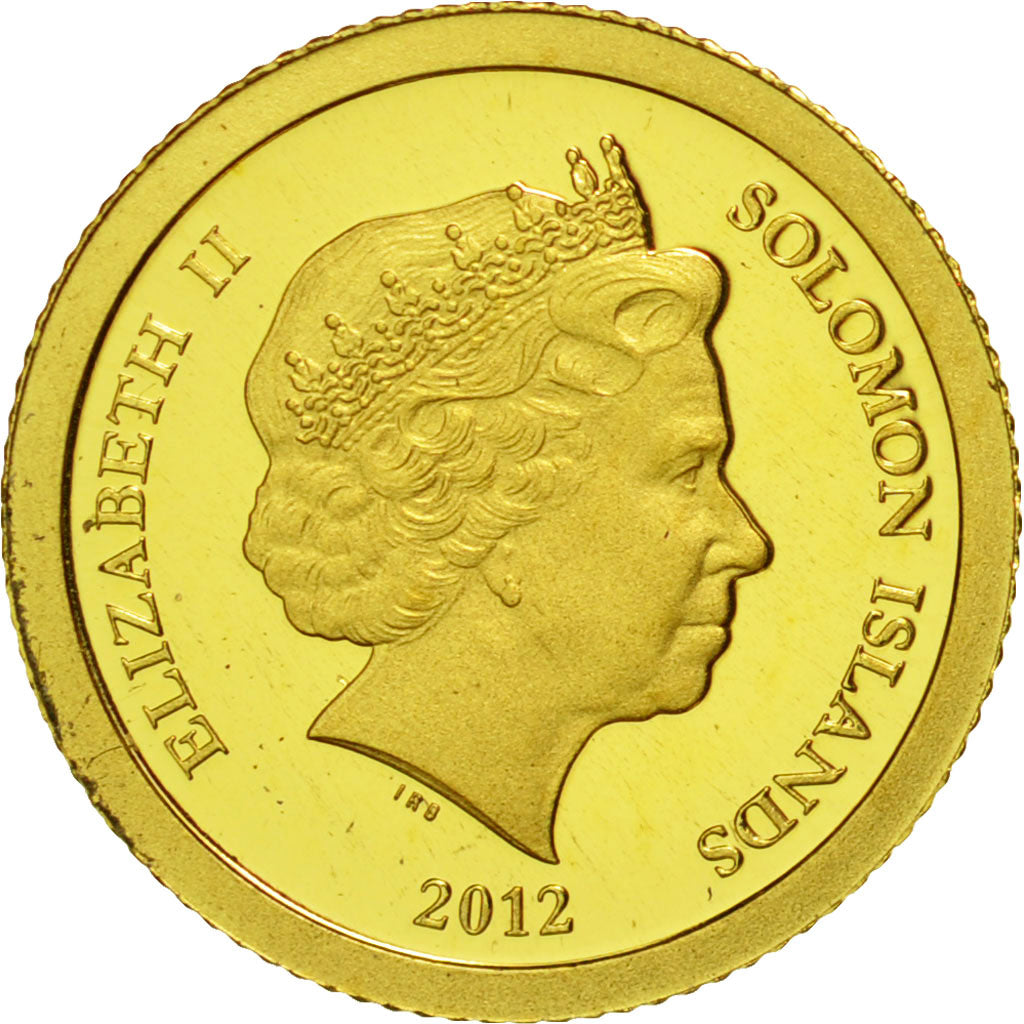 Solomon Islands, Elizabeth II, 5 Dollars, 2012, B.H. Mayer, MS(65-70), Gold