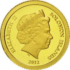 Solomon Islands, Elizabeth II, 5 Dollars, 2012, B.H. Mayer, MS(65-70), Gold