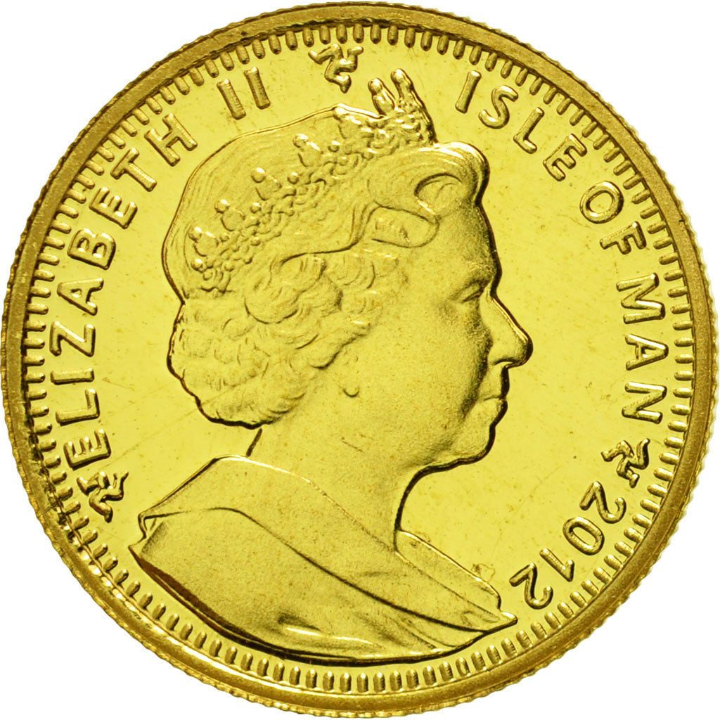 Isle of Man, 1/10 Crown, 2012, MS(63), Gold