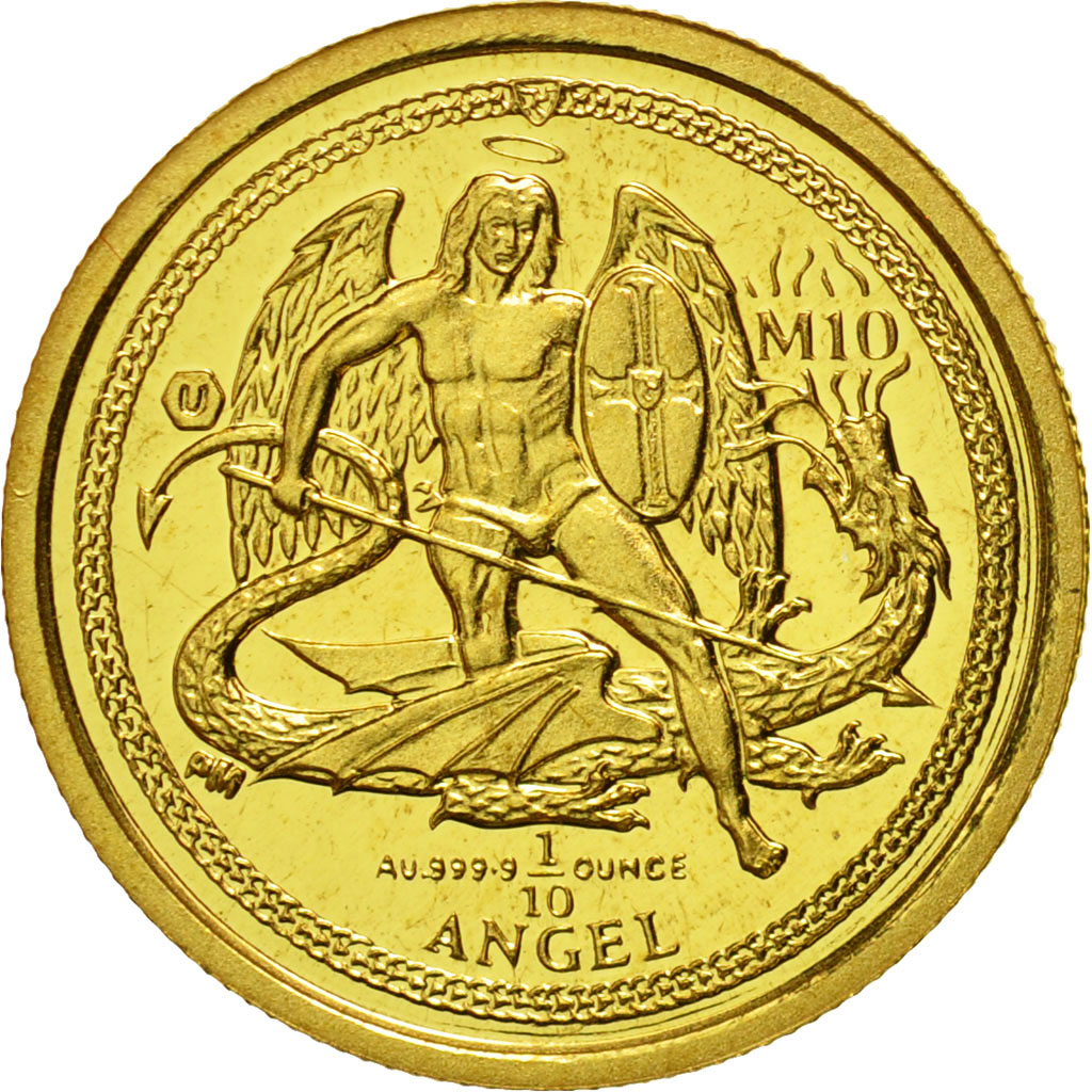 Isle of Man, 1/10 Crown, 2012, MS(63), Gold