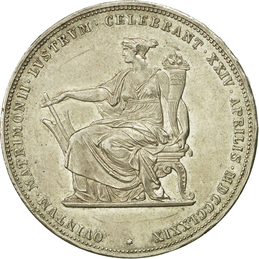 Austria, Franz Joseph I, 2 Gulden, Zwei, 1879, AU(55-58), Silver, KM:M5