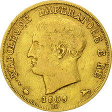 Münze, Italien Staaten, KINGDOM OF NAPOLEON, Napoleon I, 20 Lire, 1809, Milan